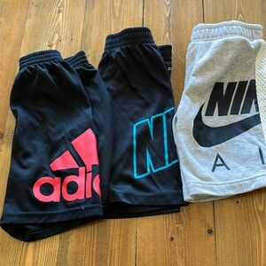 Nike adidas boys shorts (3 pairs), size 6